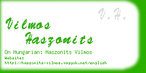 vilmos haszonits business card